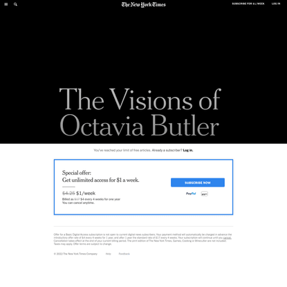 The Visions of Octavia Butler
