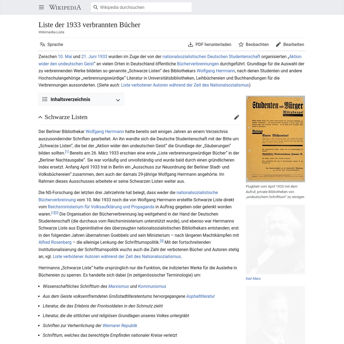 Liste der 1933 verbrannten Bücher Wikipedia — Are.na