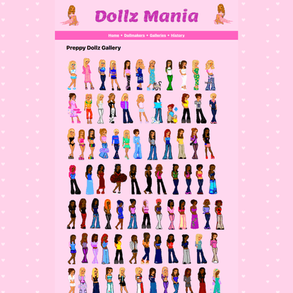 Preppy and Girly Graphics Dress-Up Dollz