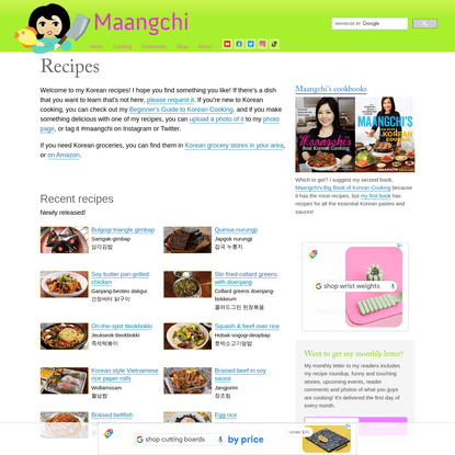  Recipes - Cooking Korean food with Maangchi