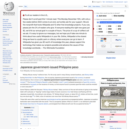 Japanese government-issued Philippine peso - Wikipedia