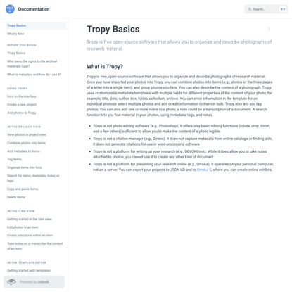 Tropy Basics - Documentation