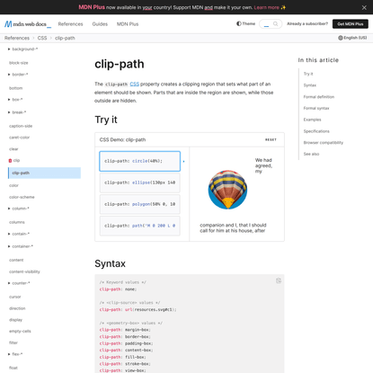 clip-path - CSS: Cascading Style Sheets | MDN