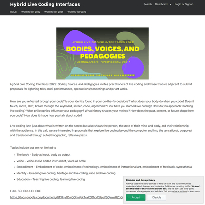Workshop 2022 · Hybrid Live Coding Interfaces