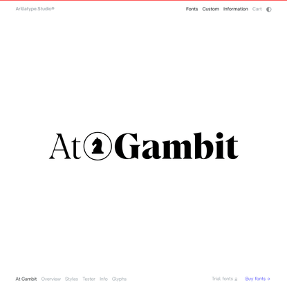 At Gambit — Font — Arillatype.Studio®