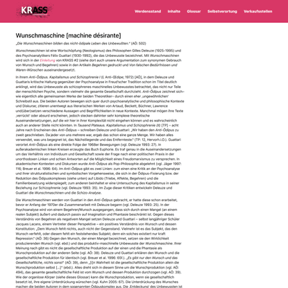 Wunschmaschine [machine désirante] – KRASS