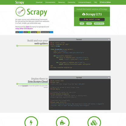 Scrapy | A Fast and Powerful Scraping and Web Crawling Framework