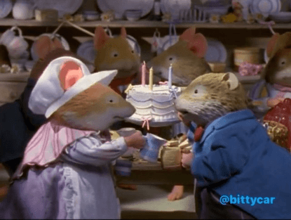 Bittycar on Instagram: “Tuck in! Mrs. Crustybread bakes the best cakes in Brambly Hedge (1996) Based on the series of books ...