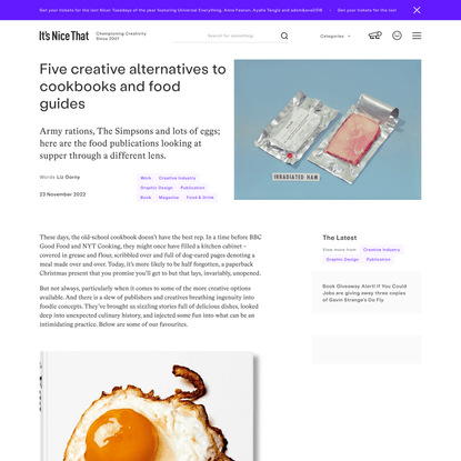 Five creative alternatives to cookbooks and food guides