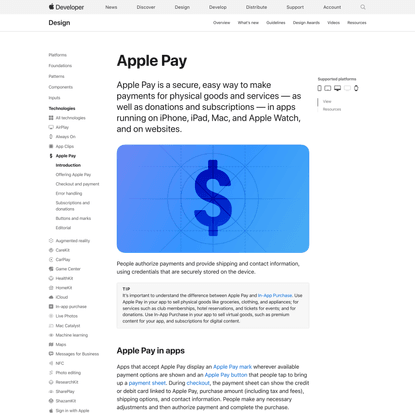 Apple Pay - Apple Pay - Technologies - Human Interface Guidelines - Design - Apple Developer