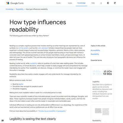 How type influences readability – Fonts Knowledge - Google Fonts