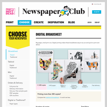 Make and Print Your Own Digital Broadsheet Newspaper - Newspaper Club