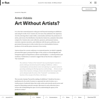 Art Without Artists?