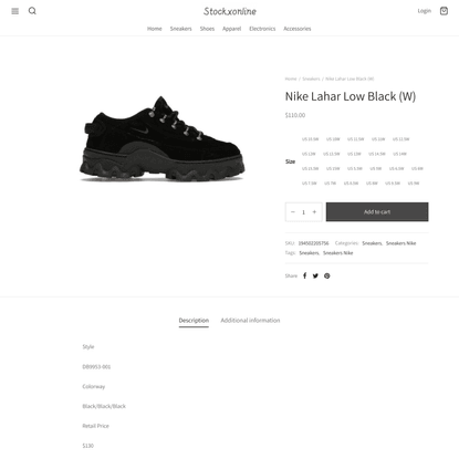 Nike Lahar Low Black (W) – stockx online shop
