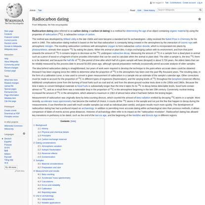 Radiocarbon dating - Wikipedia