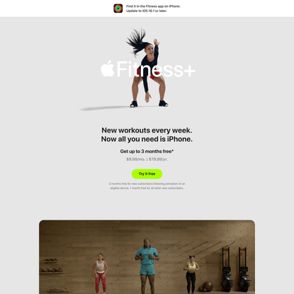 Apple Fitness+ | Now all you need is iPhone