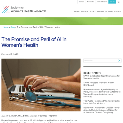 The Promise and Peril of AI in Women’s Health - SWHR