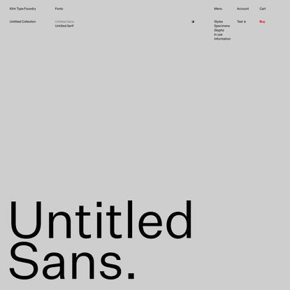Klim Type Foundry · Untitled Sans fonts