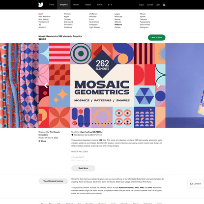 Mosaic Geometrics 262 elements Graphics - YouWorkForThem