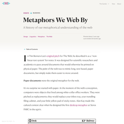 Metaphors We Web By