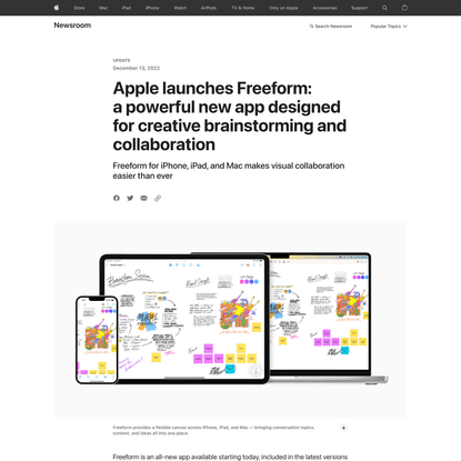 Apple launches Freeform: a powerful new app designed for creative collaboration