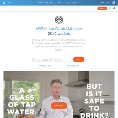 EWG’s Tap Water Database: What’s in Your Drinking Water?