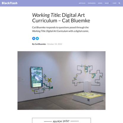 Working Title: Digital Art Curriculum – Cat Bluemke