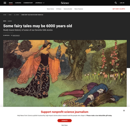 Some fairy tales may be 6000 years old