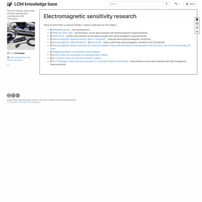 LOM knowledge base: research:electromagnetic_sensitivity