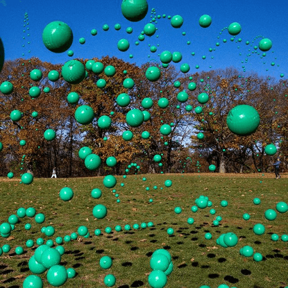 Pelle Cass on Instagram: “Green Ball at Jamaica Pond (a detail of a larger composition).”
