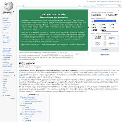 PID controller - Wikipedia
