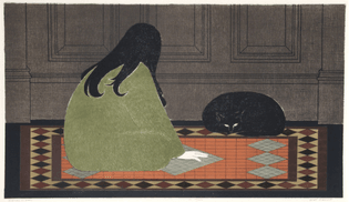 will barnet, "dialogue in green," 1970, lithograph