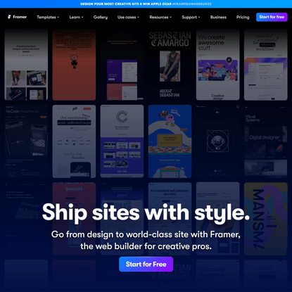 Framer: Ship sites with style