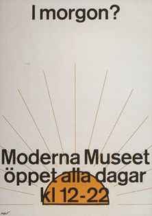 TOMORROW? ANDERS ÖSTERLIN + JOHN MELIN FOR MODERNA MUSEET