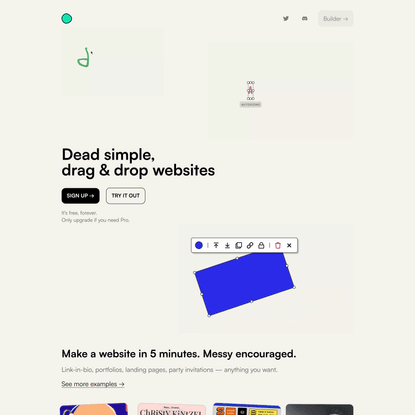 mmm.page — Dead Simple, Drag &amp;amp; Drop Websites
