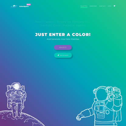 ColorSpace - Color Palettes Generator and Color Gradient Tool