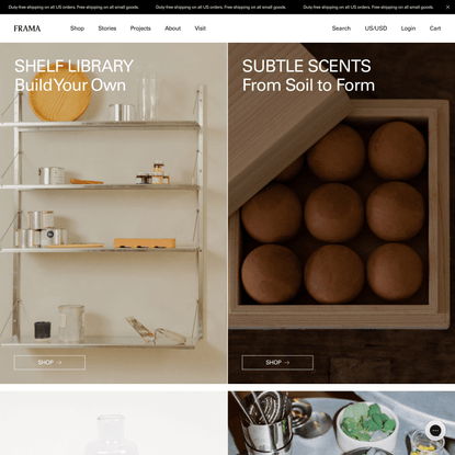 FRAMA Official Site | Lifestyle Objects for the Home
