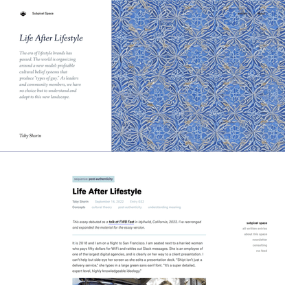 Life After Lifestyle