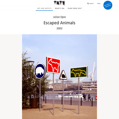 ‘Escaped Animals‘, Julian Opie, 2002 | Tate
