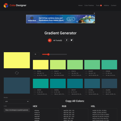 Gradient Generator - Colordesigner