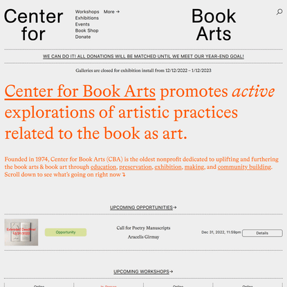 Center for Book Arts