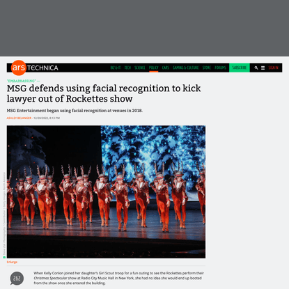 MSG defends using facial recognition to kick lawyer out of Rockettes show
