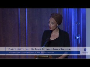 2021 St. Louis Literary Award Winner Zadie Smith