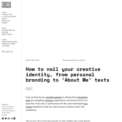 How to nail your creative identity, from personal branding to ’About…