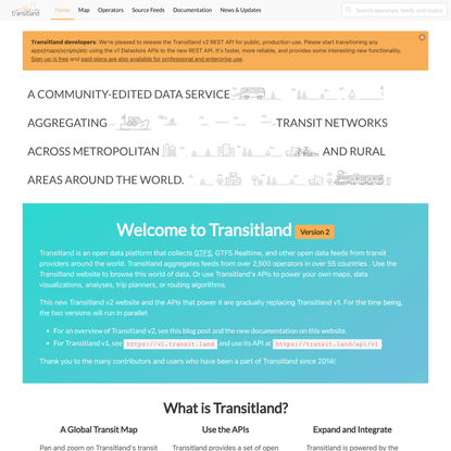 Welcome • Transitland