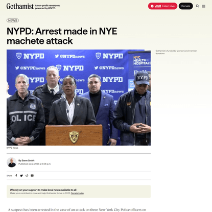 NYPD: Arrest made in NYE machete attack - Gothamist