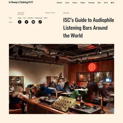 ISC’s Guide to Audiophile Listening Bars Around the World | In Sheeps Clothing