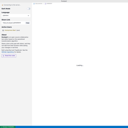Rustpad: Collaborative Code Editor