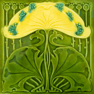 Art Nouveau Tile Marsden c1902