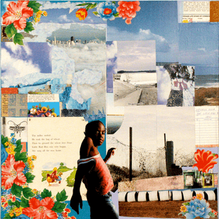 Wanderlust Wonderland, Collage on canvas, 2008